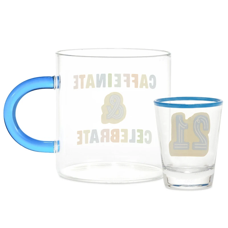 Glass 21st Birthday Mug and Shot Glass Bundle for only USD 19.99 | Hallmark