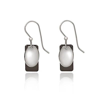 Silver Forest Rectangle and Oval Layered Silver-Tone Drop Earrings for only USD 14.00 | Hallmark