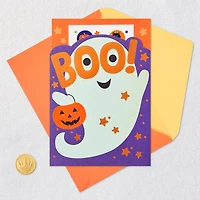 Trick-or-Treating Ghost Halloween Card With Stickers for only USD 3.99 | Hallmark