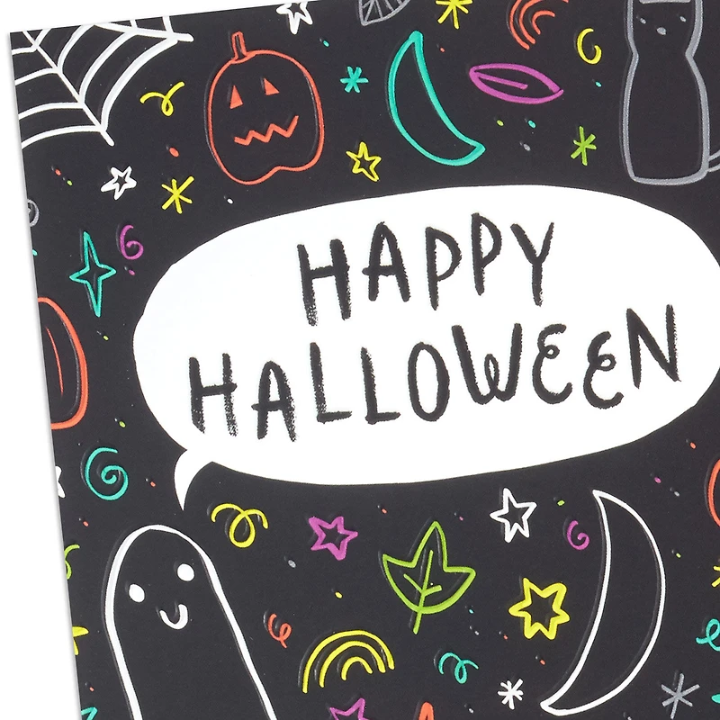 Spooky Doodles on Black Money Holder Halloween Cards, Pack of 6 for only USD 6.99 | Hallmark