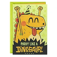 Party Like a Dinosaur Birthday Card for Kids With Stickers for only USD 3.99 | Hallmark