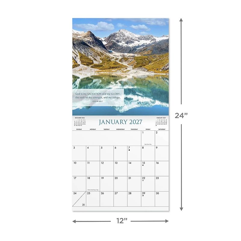 Bible Verses and Beautiful Views 2027 Inspirational 12-Month Wall Calendar, 12x12 for only USD 16.99 | Hallmark