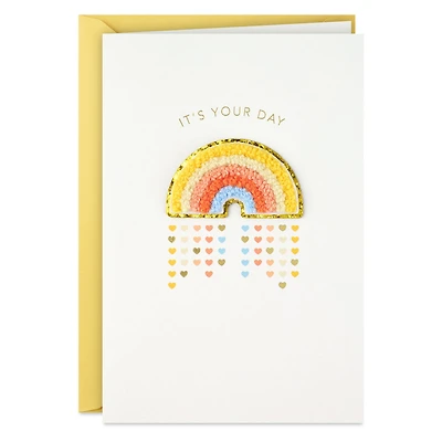 Every Shade of Happy Birthday Card With Removable Fabric Patch for only USD 8.59 | Hallmark
