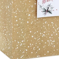 9.6" Snow-Speckled Kraft Paper Medium Holiday Gift Bag for only USD 3.99 | Hallmark