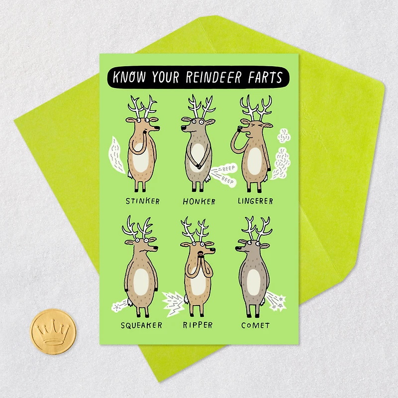 Reindeer Farts Funny Christmas Card for only USD 3.69 | Hallmark