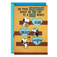 Peanuts® Snoopy Kind, Smart and Charming Birthday Card for Son for only USD 5.99 | Hallmark
