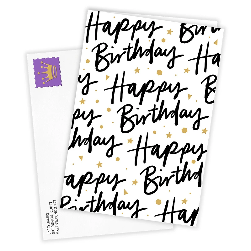 Hand Lettering and Stars Custom Birthday Card for only USD 4.99 | Hallmark