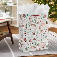 20" Festive Holiday Toile Jumbo Christmas Gift Bag for only USD 5.99 | Hallmark