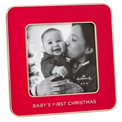 Baby's First Christmas Red Enamel Picture Frame, 4x4 for only USD 22.99 | Hallmark