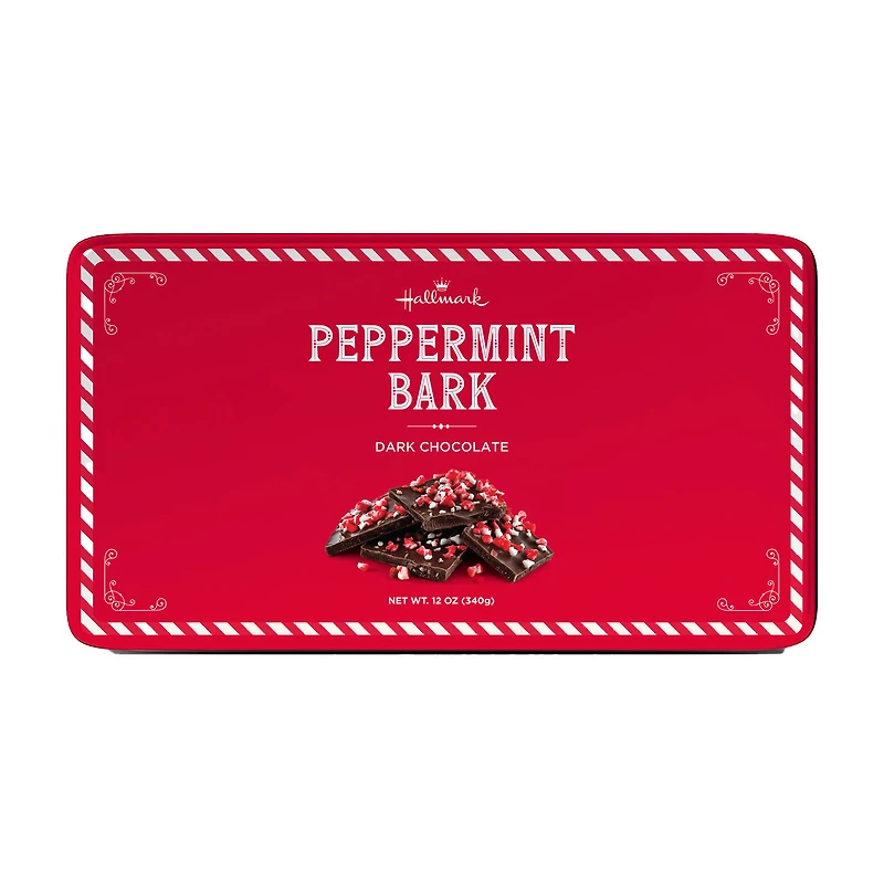 Dark Chocolate Peppermint Bark in Tin, 12 oz. for only USD 26.99 | Hallmark