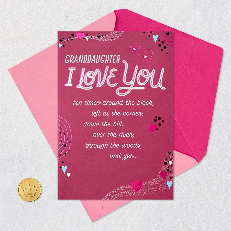 Love You to the Moon and Back Valentine's Day Card for Granddaughter for only USD 5.59 | Hallmark