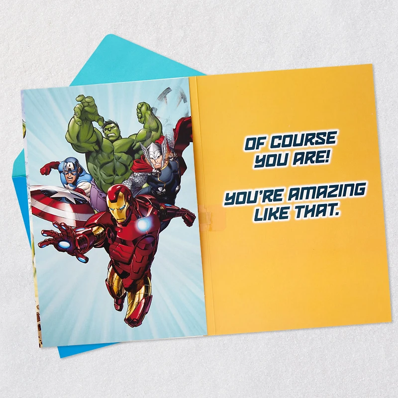 Marvel Avengers Super-Heroic Kids Birthday Card with Sound for only USD 6.59 | Hallmark