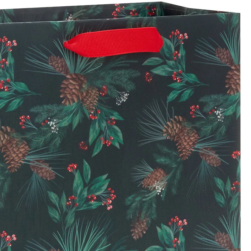 9.6" Pinecones and Berries Medium Holiday Gift Bag for only USD 3.49 | Hallmark