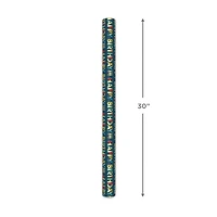 All-Caps Happy Birthday on Navy Wrapping Paper Roll, 20 sq. ft. for only USD 4.99 | Hallmark