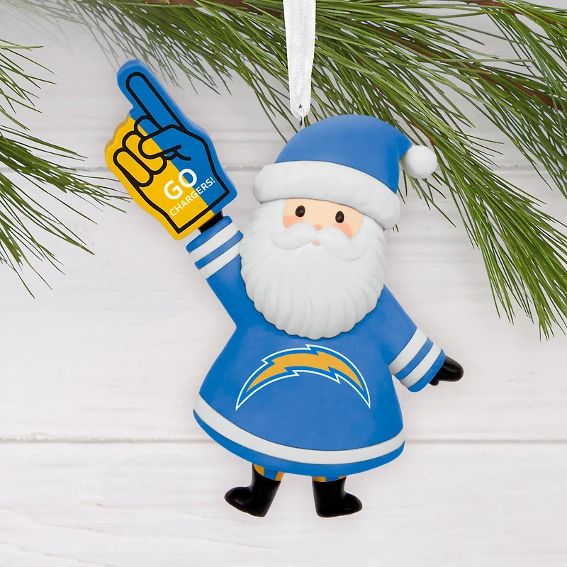 NFL Los Angeles Chargers Santa Fan Hallmark Ornament for only USD 12.99 | Hallmark