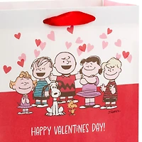 9.6" Peanuts® Gang on Red and White Medium Valentine's Day Gift Bag for only USD 3.49 | Hallmark