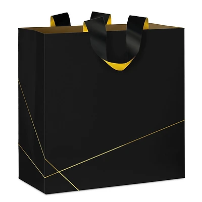 10.4" Gold Lines on Black Large Square Gift Bag for only USD 7.79 | Hallmark