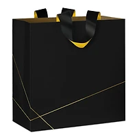 10.4" Gold Lines on Black Large Square Gift Bag for only USD 7.79 | Hallmark