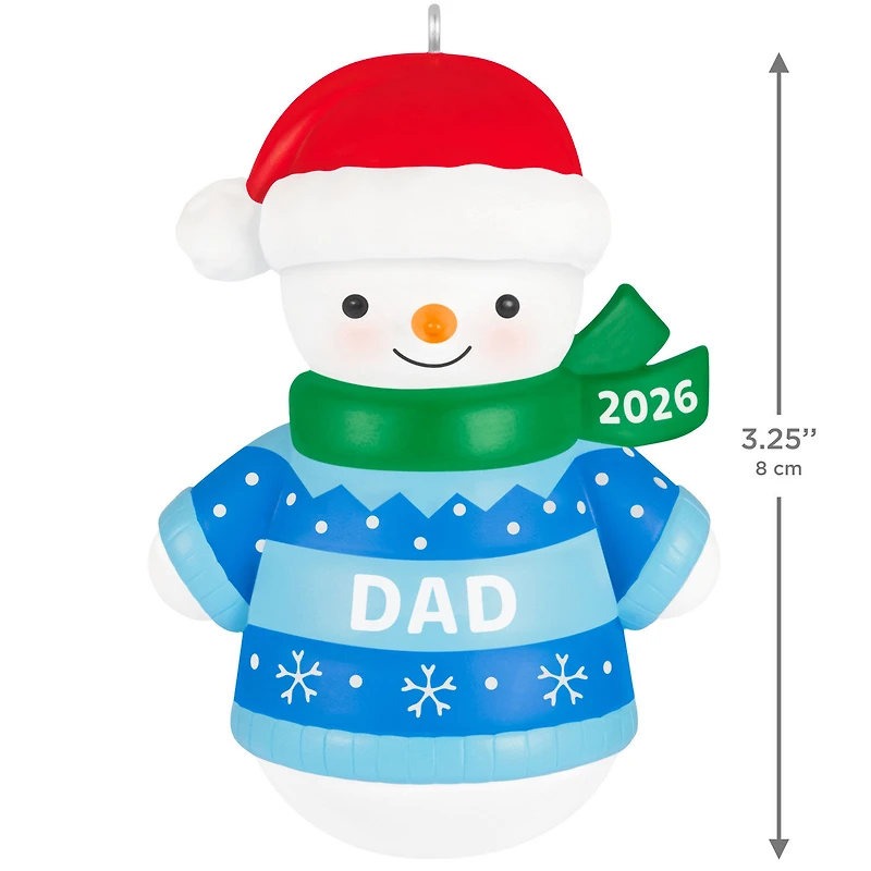 Dad Snowman 2026 Ornament for only USD 18.99 | Hallmark