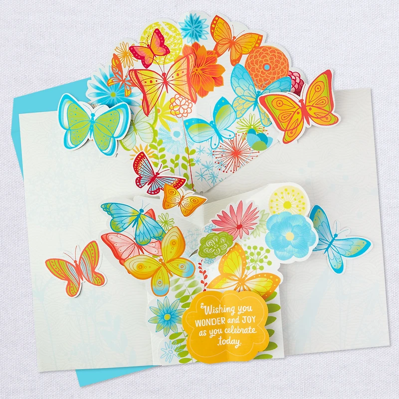 16" Joyful Butterflies Pop-Up Jumbo Birthday Card for only USD 12.99 | Hallmark