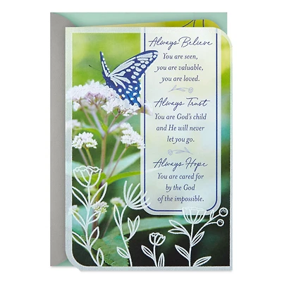 Always Believe, Trust and Hope Religious Encouragement Card for only USD 4.99 | Hallmark