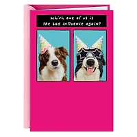 Favorite Bad Influence Funny Birthday Card for Sister for only USD 4.49 | Hallmark