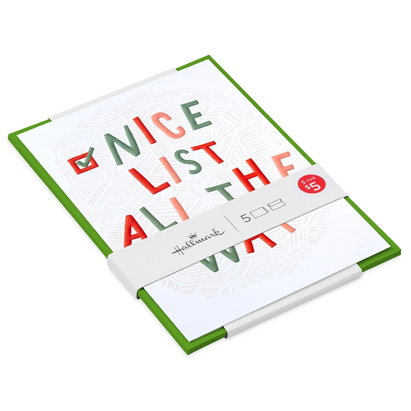Nice List All the Way Boxed Christmas Cards, Pack of 5 for only USD 5.00 | Hallmark