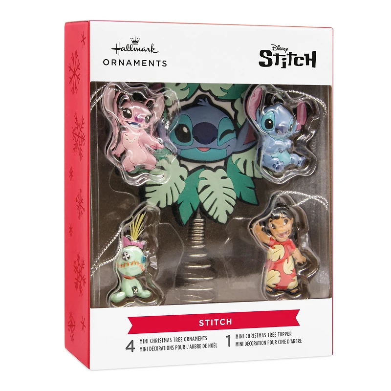 Mini Disney Lilo & Stitch Hallmark Tree Topper and Ornaments, Set of 5 for only USD 16.49 | Hallmark