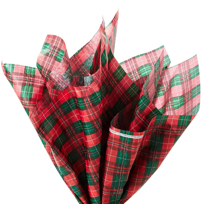 Red and Green Christmas Plaid Tissue Paper, 6 sheets for only USD 1.99 | Hallmark