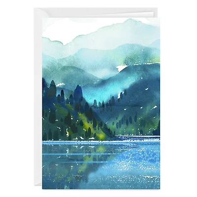 Scenic Watercolor Lake Blank Custom Card for only USD 4.99 | Hallmark