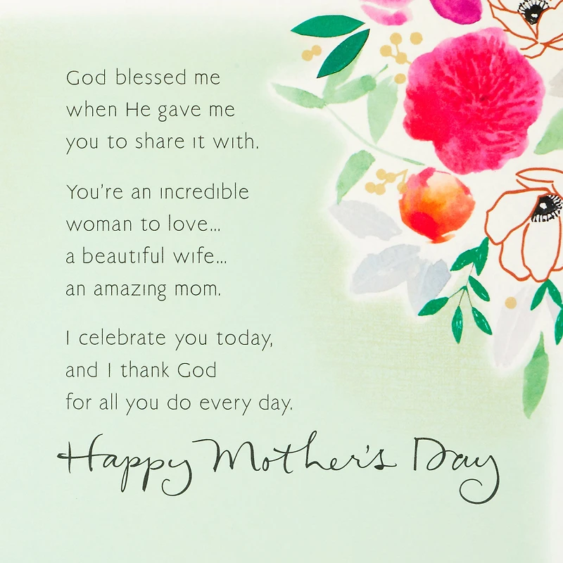 God Blessed Me With You Religious Mother's Day Card for Wife for only USD 6.99 | Hallmark