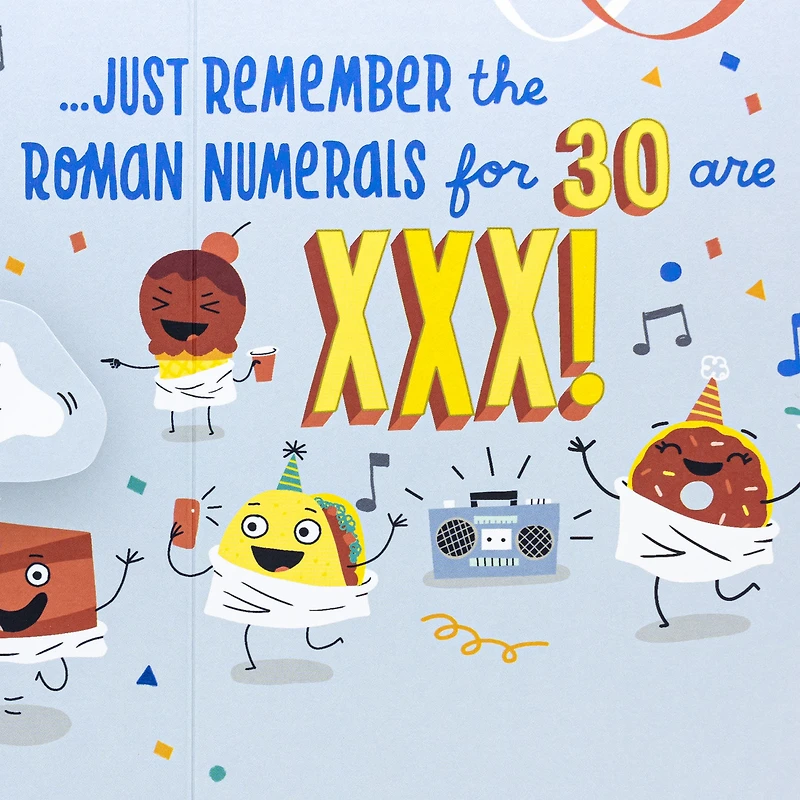In Roman Numerals, It’s XXX 30th Pop-Up Birthday Card for only USD 4.59 | Hallmark