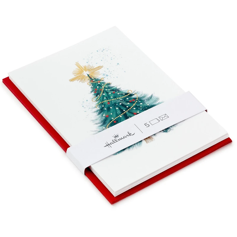 Elegant Evergreen With Star Packaged Christmas Cards, Set of 5 for only USD 5.00 | Hallmark