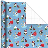 Peanuts® Snoopy and Woodstock on Blue Jumbo Christmas Wrapping Paper Roll, 70 sq. ft. for only USD 9.99 | Hallmark