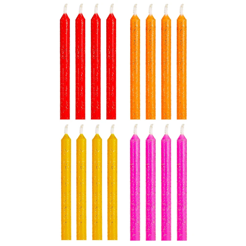 Warm Hues With Glitter Birthday Candles, Set of 16 for only USD 2.99 | Hallmark