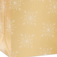 13" Snowflakes on Gold Metallic Large Holiday Gift Bag for only USD 4.99 | Hallmark