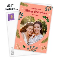 Holly and Heart Custom Christmas Card for Mom for only USD 4.99 | Hallmark