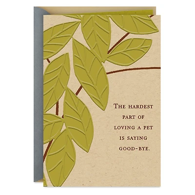 The Hardest Part Is Saying Goodbye Pet Sympathy Card for only USD 3.99 | Hallmark
