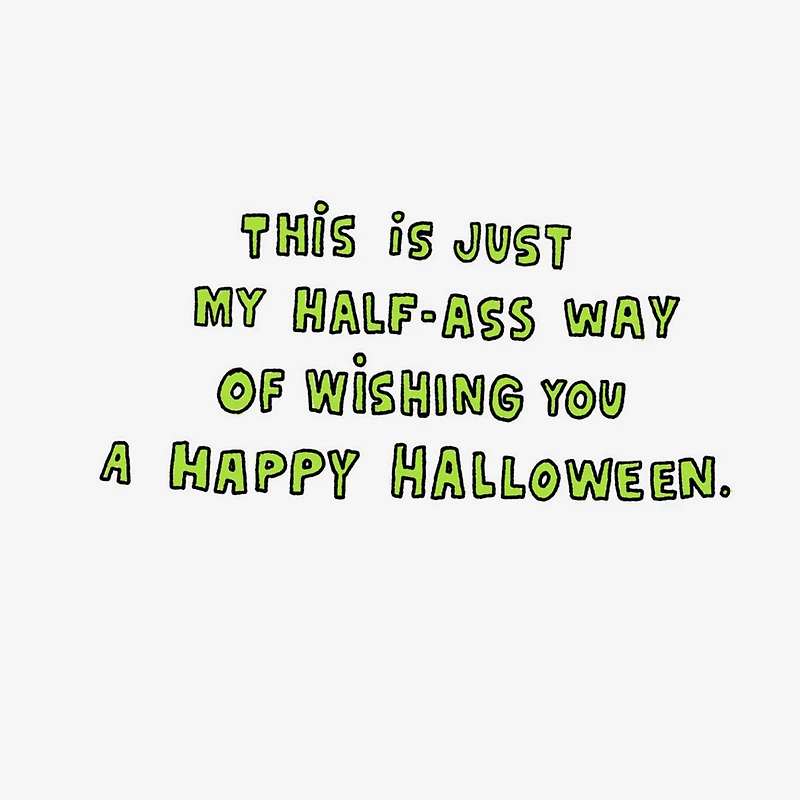 Half-Ass Wishes Funny Halloween Card for only USD 3.69 | Hallmark