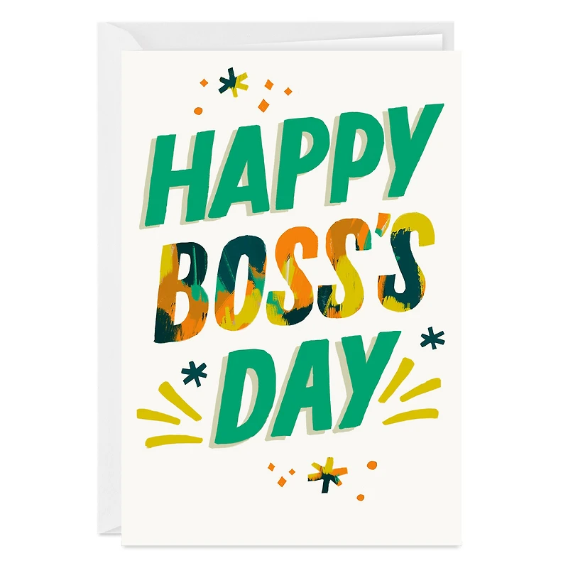 Colorful Lettering Custom Boss’s Day Card for only USD 4.99 | Hallmark