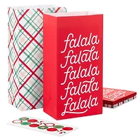 Plaid and Fa La La Christmas Goodie Bags With Stickers, Pack of 12 for only USD 6.99 | Hallmark