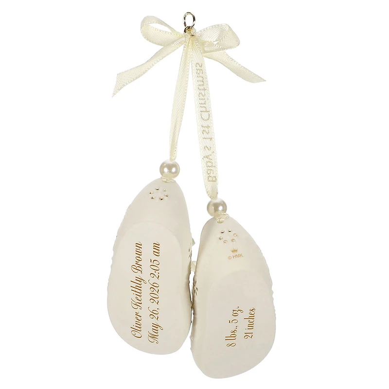 Baby’s First Christmas Booties Porcelain Personalized Ornament, Custom Text for only USD 34.99 | Hallmark