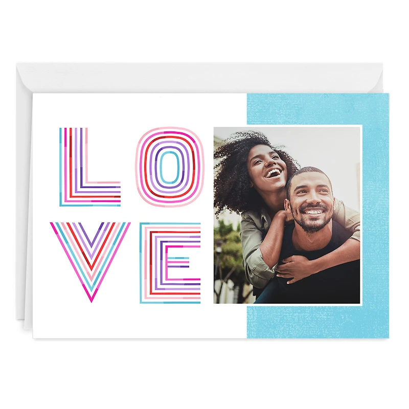Personalized Rainbow Lettering Love Photo Card for only USD 4.99 | Hallmark