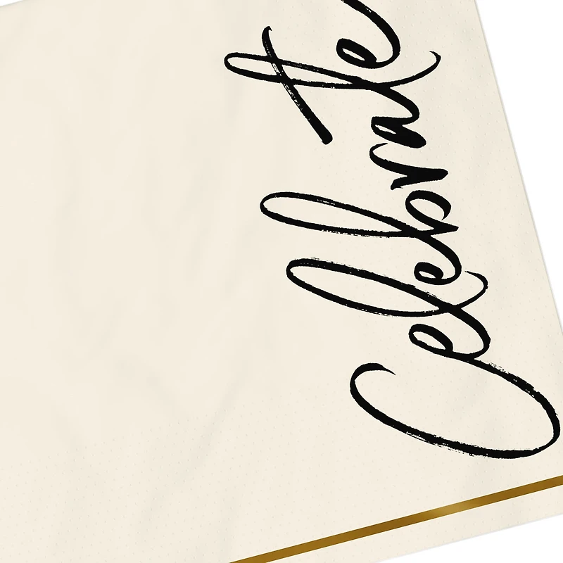 "Celebrate" Brushstroke Script Cocktail Napkins, Set of 16 for only USD 4.49 | Hallmark