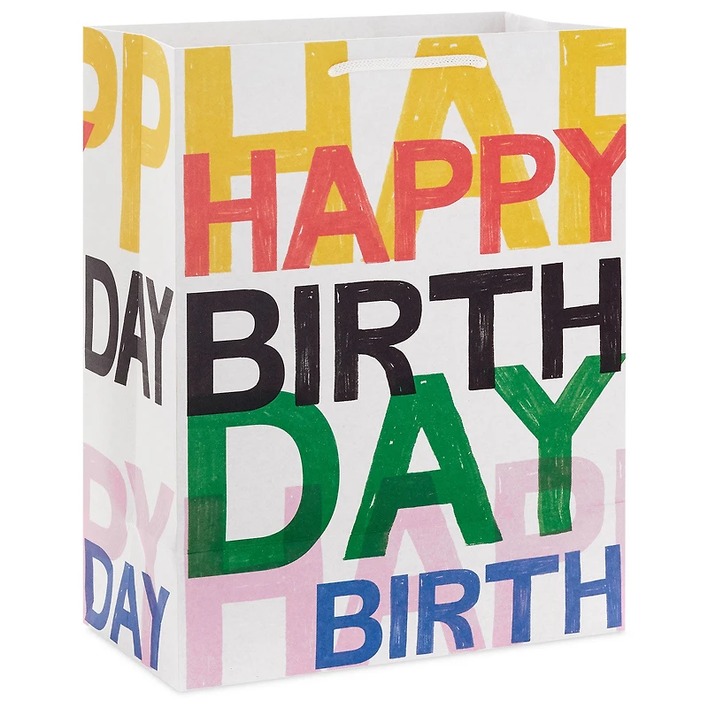 13" Layered Lettering Large Birthday Gift Bag for only USD 4.49 | Hallmark