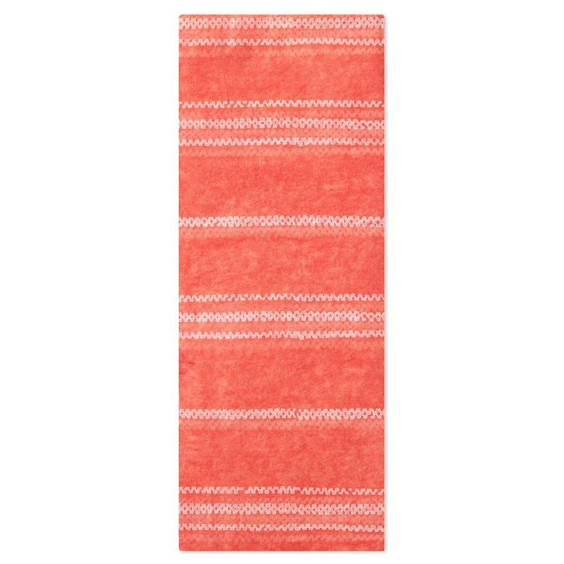 White Stripes on Coral Tissue Paper, 6 sheets for only USD 1.99 | Hallmark