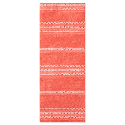 White Stripes on Coral Tissue Paper, 6 sheets for only USD 1.99 | Hallmark