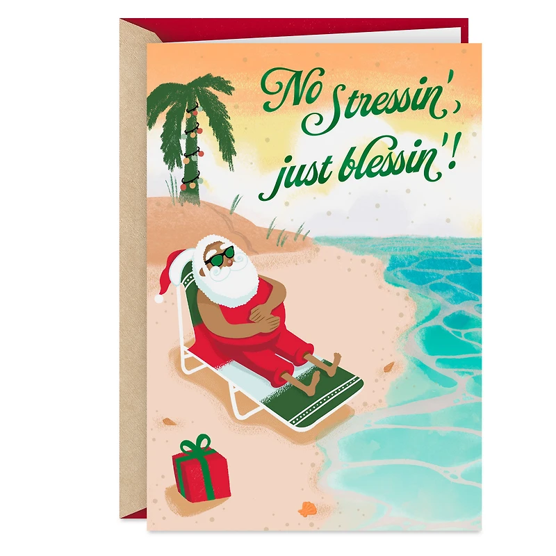 Good Vibes Santa on the Beach Christmas Card for only USD 2.59 | Hallmark