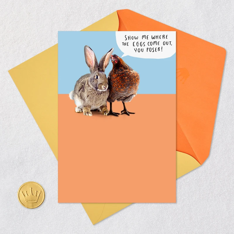 Chicken and Bunny No Butts About It Funny Easter Card for only USD 3.99 | Hallmark