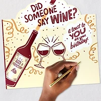 A Toast to You Wine Bottle Birthday Card for only USD 5.59 | Hallmark